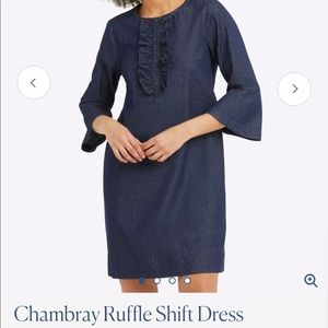 New with Tags! Draper James Chambray Ruffle Shift Dress